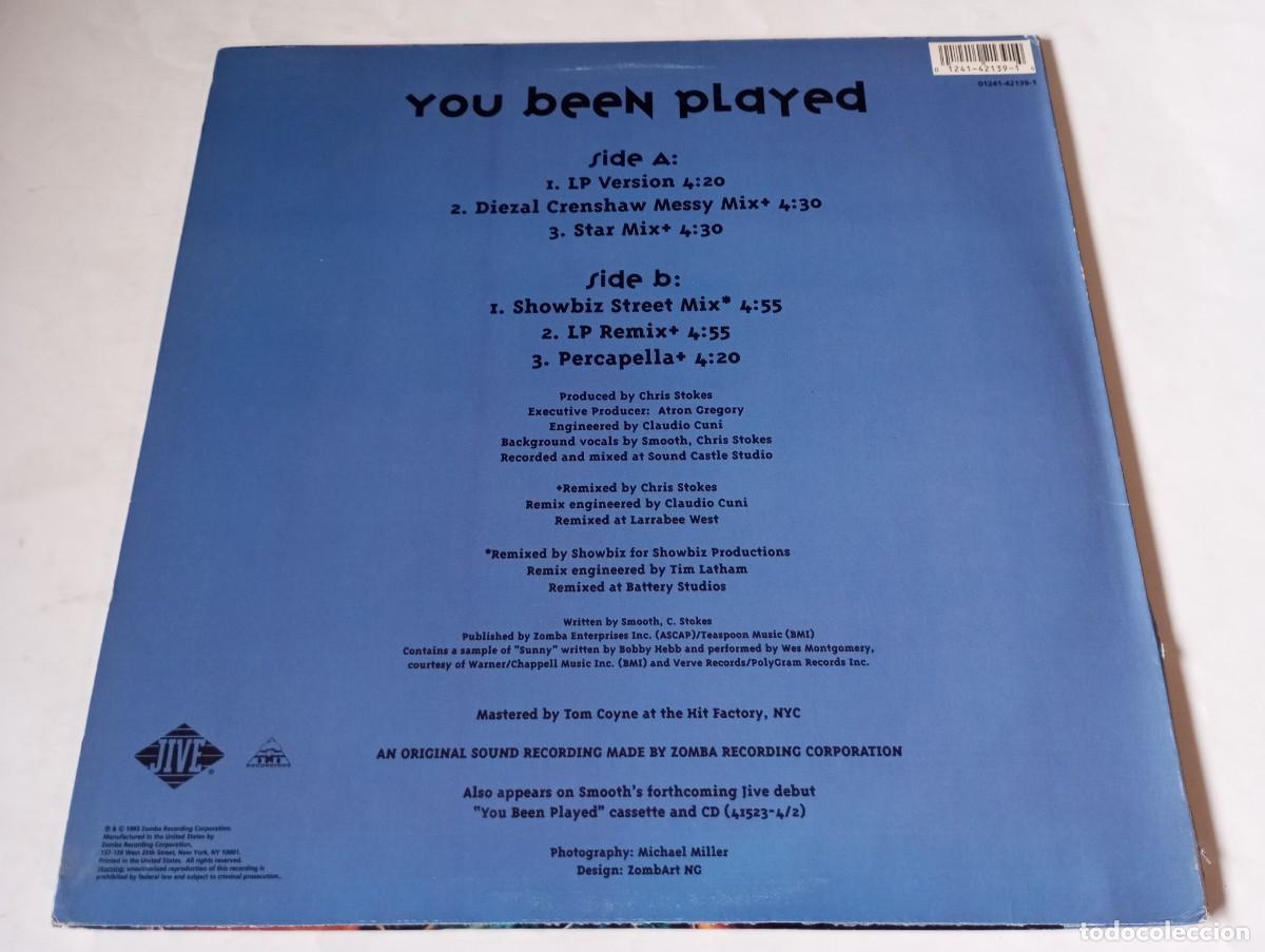 Discos de vinilo: Smooth &ndash; You Been Played - 1993 - Foto 2