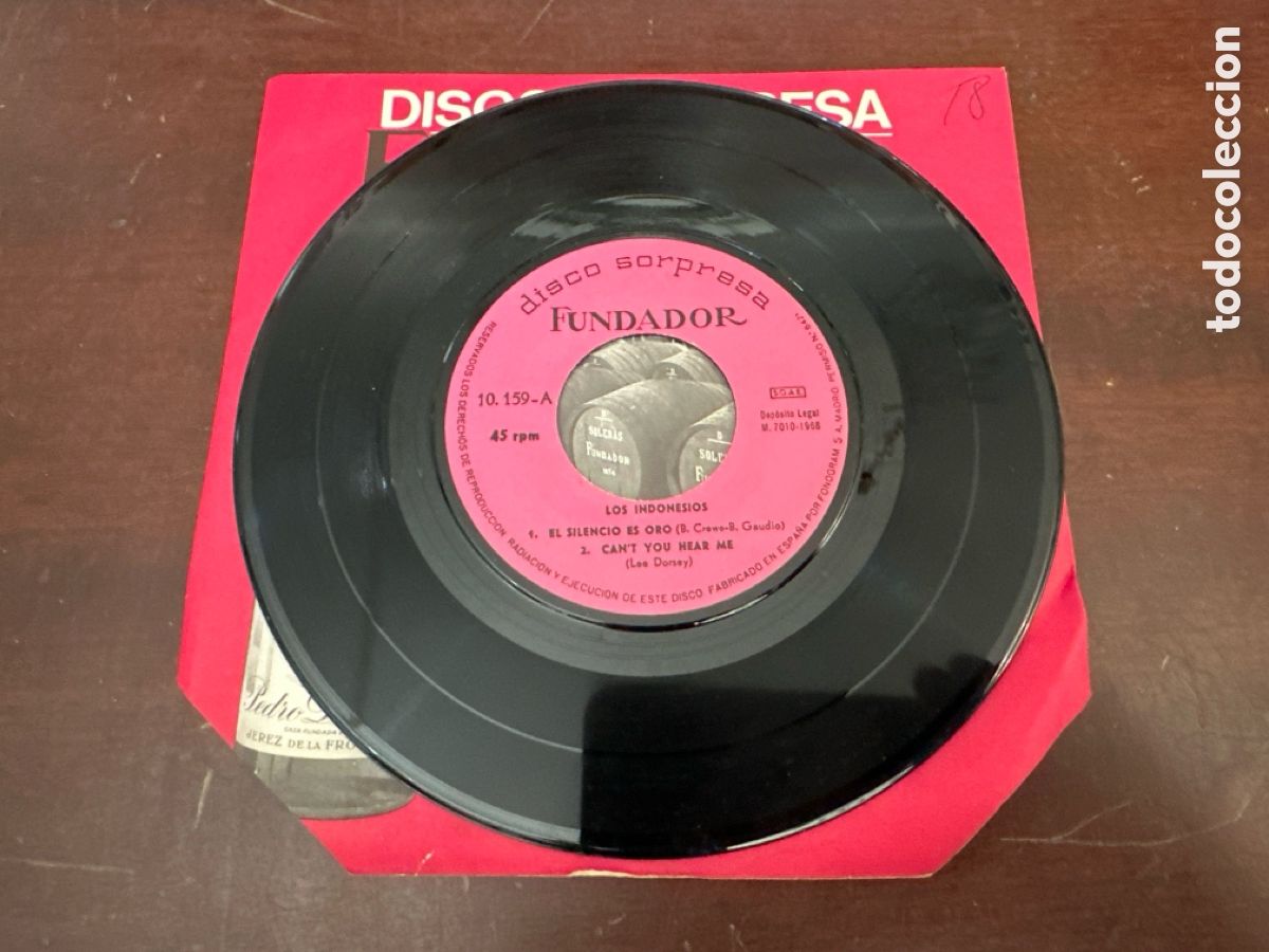 Discos de vinilo: LOS INDONESIOS - EL SILENCIO ES ORO / CAN'T YOU HERE ME + 2 - EP 1968 - D.S. FUNDADOR 10159