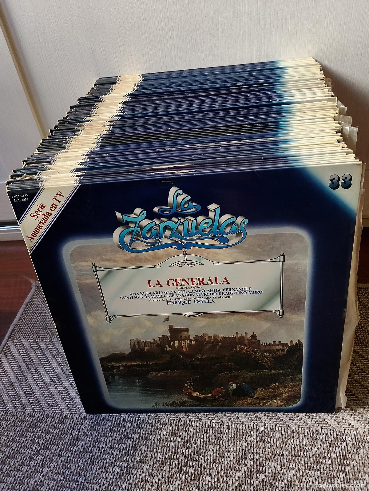 Discos de vinilo: coleccion la zarzuela, 100, LPS completa, como nueva