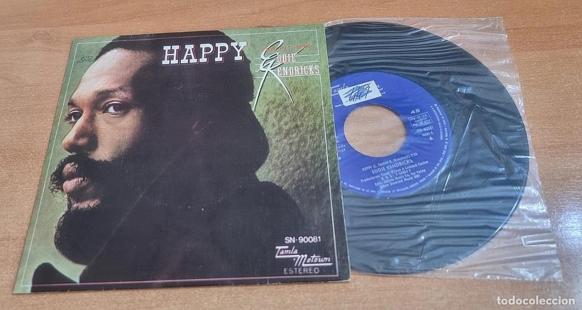 Discos de vinilo: EDDIE KENDRICKS Happy THE TEMPTATIONS 7&rdquo; SINGLE VINILO DEL A&Ntilde;O 1976 MOTOWN CONTIENE 2 TEMAS