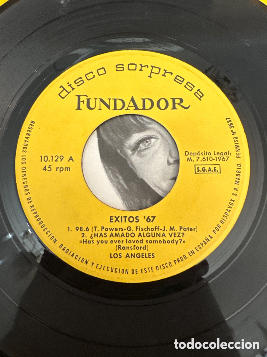 Discos de vinilo: DISCO SINGLE FUNDADOR. LOS ANGELES (HAS AMADO ALGUNA VEZ? - ESCAPATE - 98.6 - ME HACES SENTIR ...
