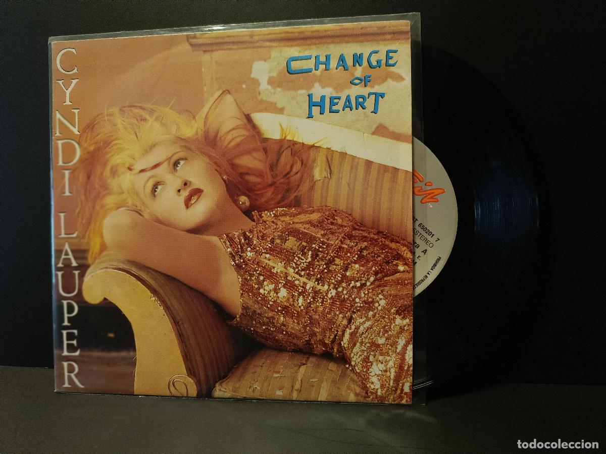 Discos de vinilo: CYNDI LAUPER CHANGE OF HEART SINGLE ESPA&Ntilde;A 1988 PDELUXE