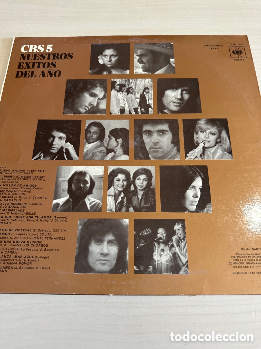 Discos de vinilo: VIN7575 cbs 5 nuestros &eacute;xitos del a&ntilde;o vinilo segunda mano - Foto 2