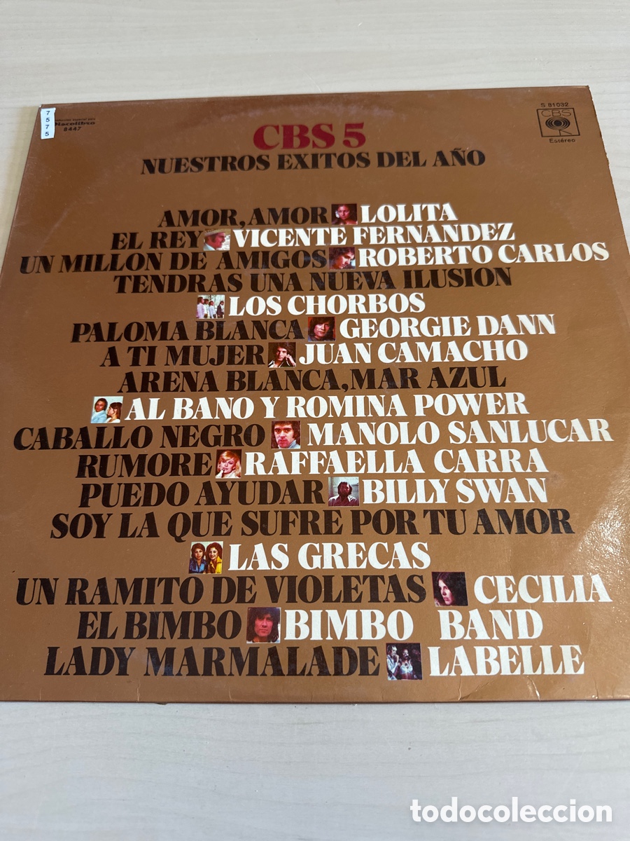 Discos de vinilo: VIN7575 cbs 5 nuestros &eacute;xitos del a&ntilde;o vinilo segunda mano