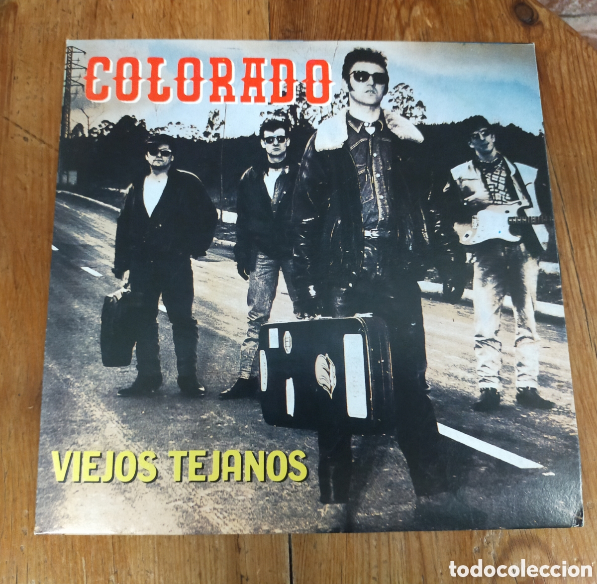 Discos de vinilo: Single Viejos Tejanos&rdquo; del grupo musical espa&ntilde;ol Colorado,