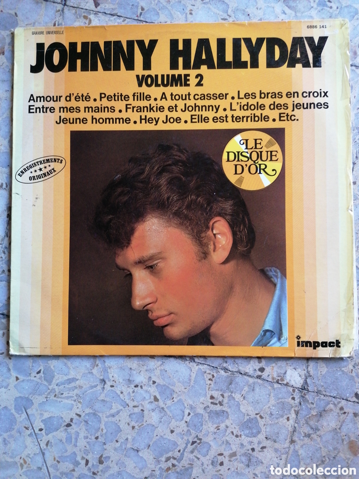Discos de vinilo: LP JOHNNY HALLYDAY VOLUMEN 2 LE DISQUE D&acute;OR FRANCIA