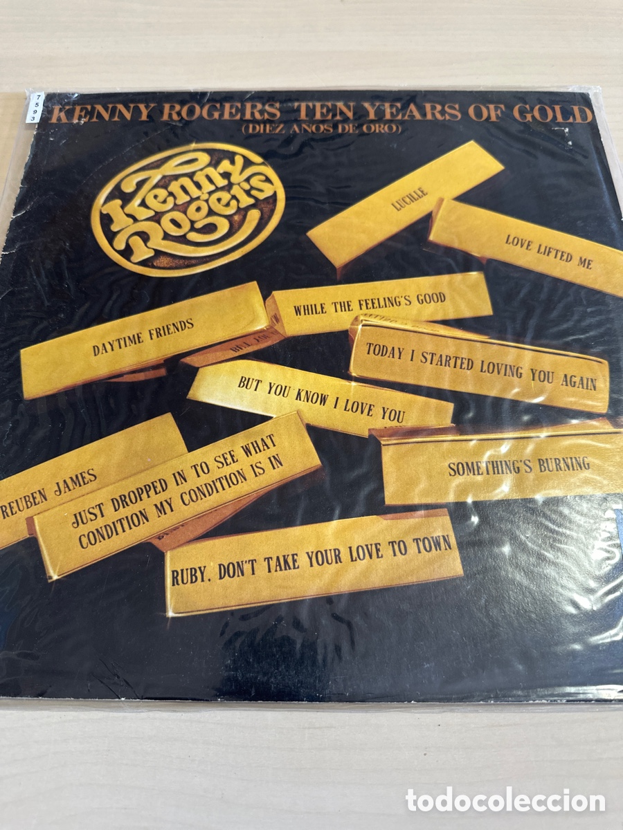Discos de vinilo: VIN7593 kenny rogers ten years of gold ( diez a&ntilde;os de oro ) vinilo segunda mano