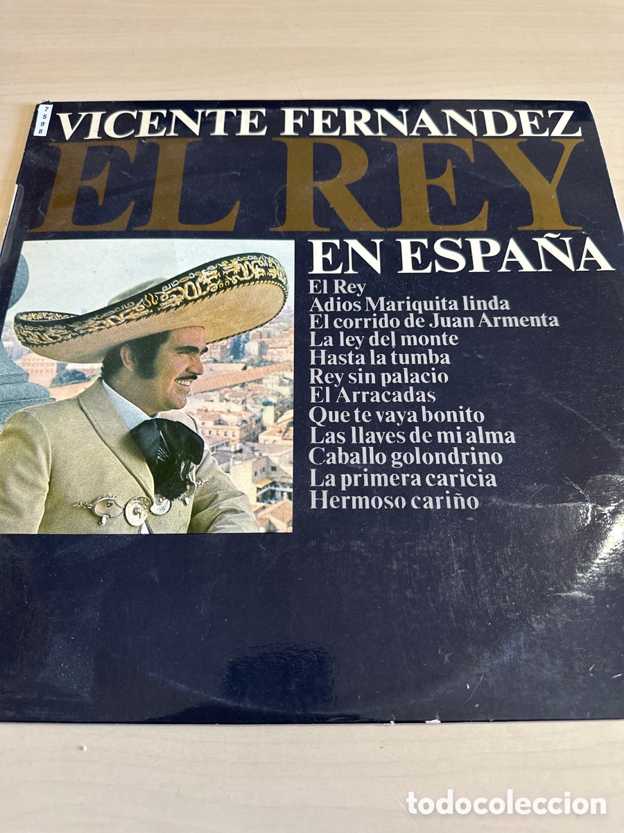 Discos de vinilo: VIN7598 Vicente Fern&aacute;ndez el rey vinilo segunda mano