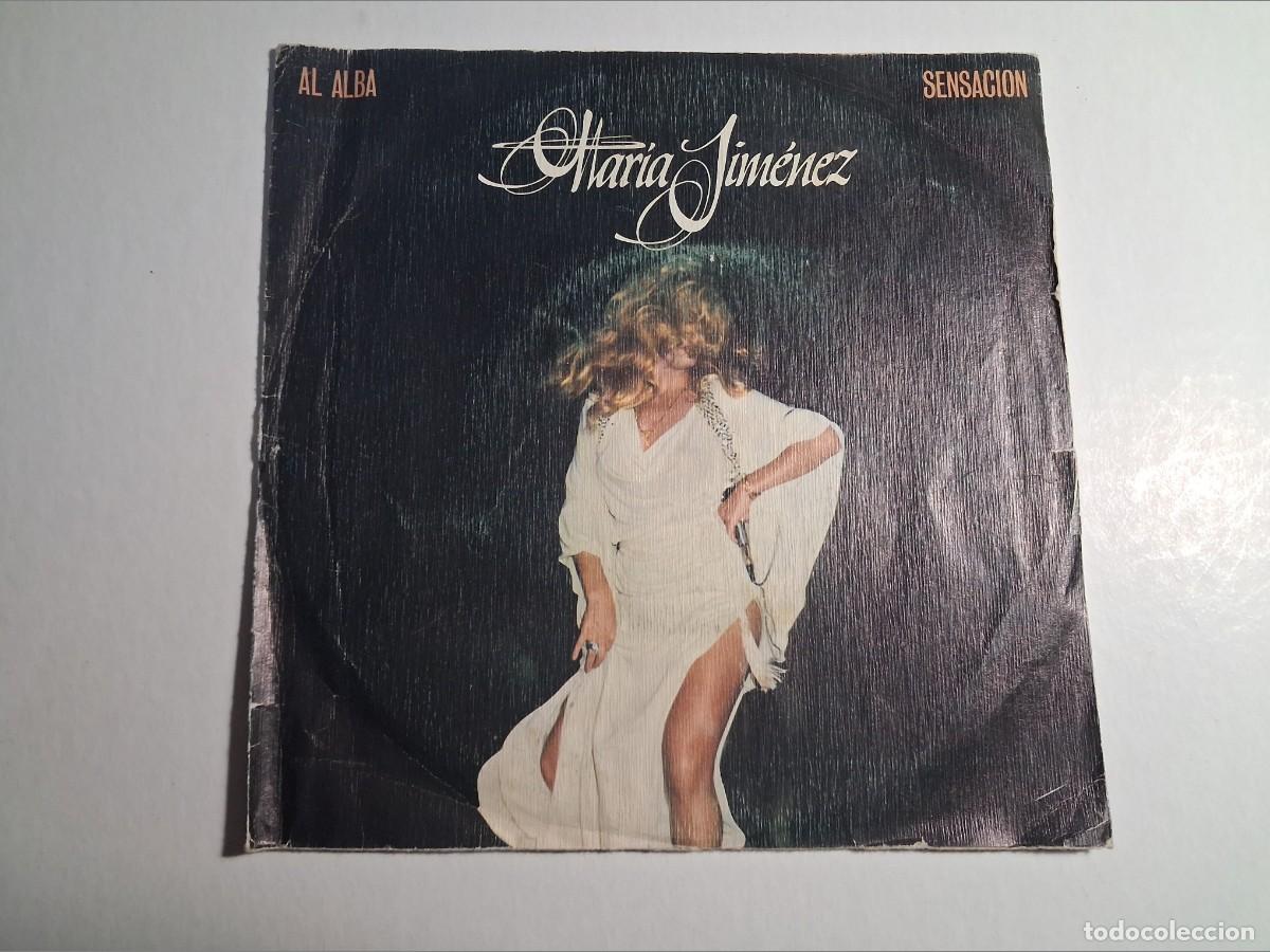 Discos de vinilo: single mar&iacute;a jim&eacute;nez. al alba. sensaci&oacute;n. movie play 1980 spain (seminuevo)