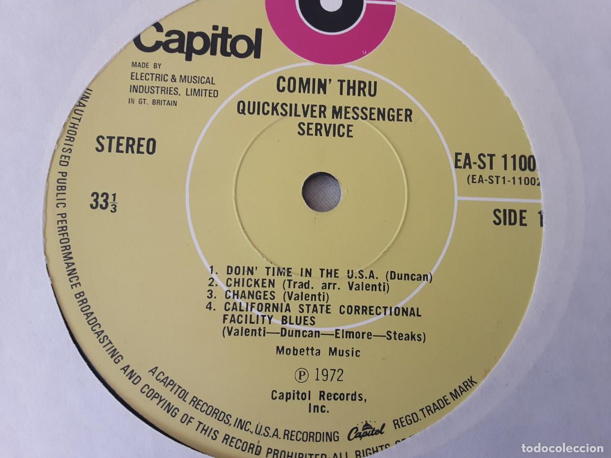 Discos de vinilo: Lp QUICKSILVER, COMIN THRU, edici&oacute;n original inglesa - Foto 3
