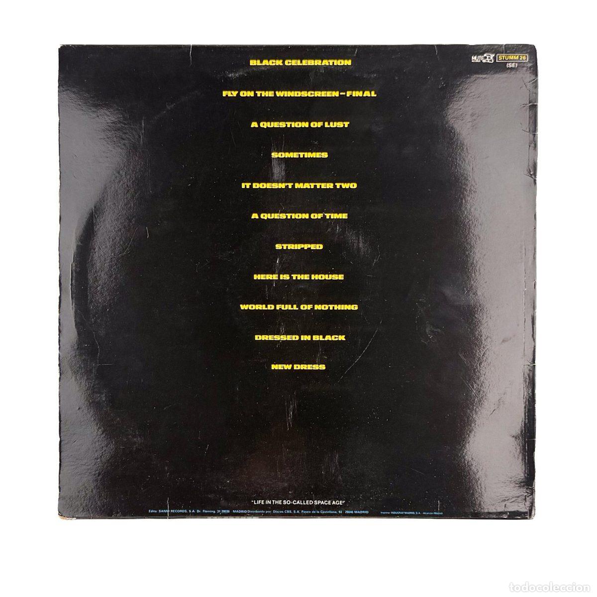 Discos de vinilo: LP. Depeche Mode. Black Celebration (G+/VG) - Foto 2