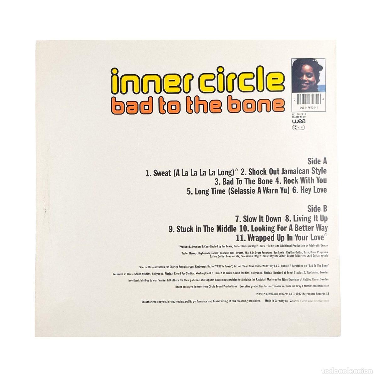 Discos de vinilo: LP. Inner Circle. Bad To The Bone (G+/VG+) - Foto 2