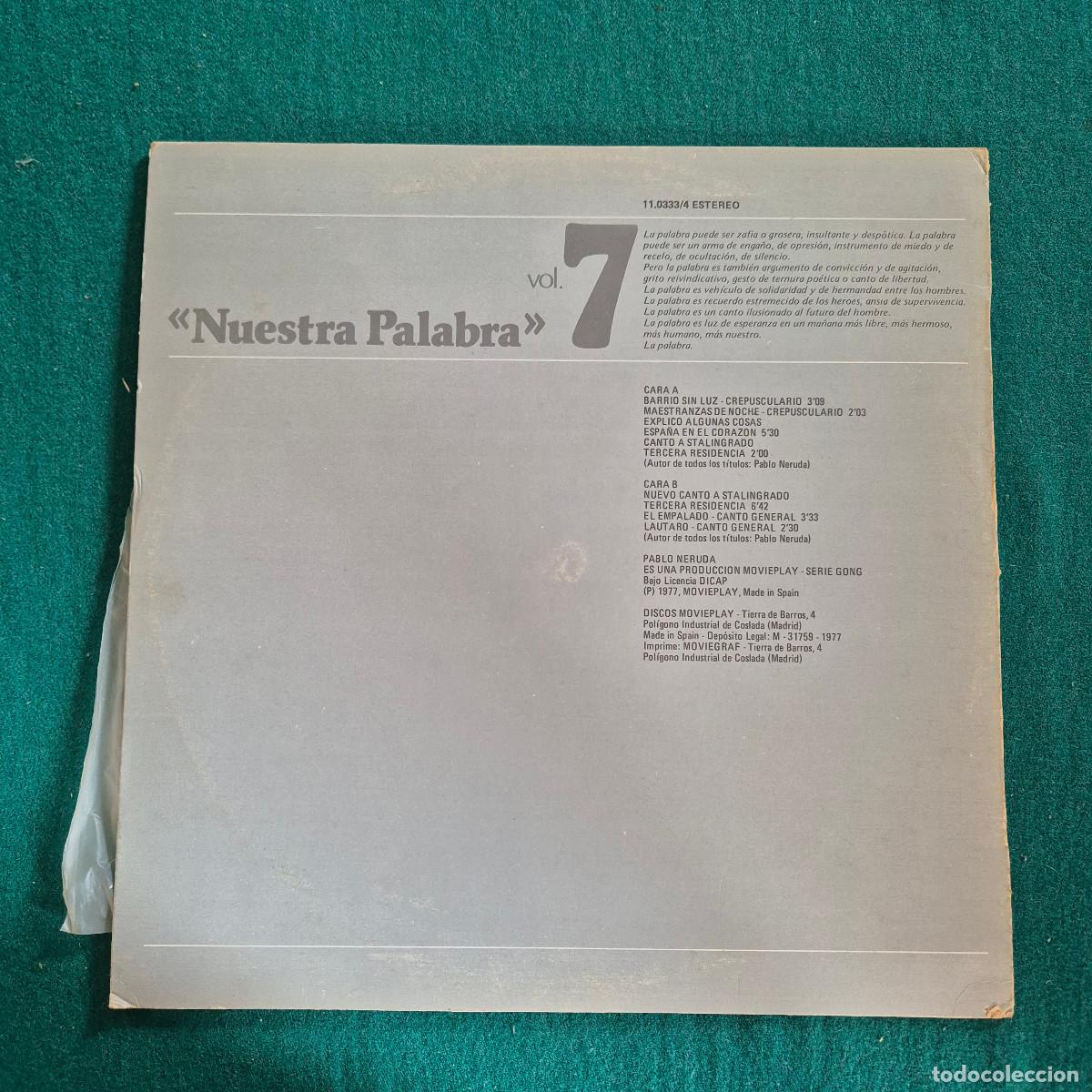 Discos de vinilo: Pablo Neruda &ndash; El Chile De Pablo Neruda (1&ordf; Parte) - Foto 2