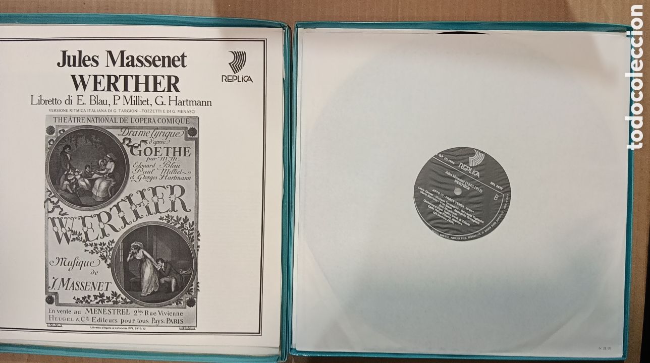 Discos de vinilo: MASSENET WERTHER 3 DISCOS - Foto 3