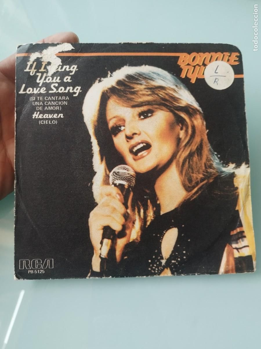 Discos de vinilo: Bonnie Tyler &ndash; If I Sing You A Love Song. Si Te Cantara Una Canci&oacute;n De Amor. Vinilo single 7&rdquo;.