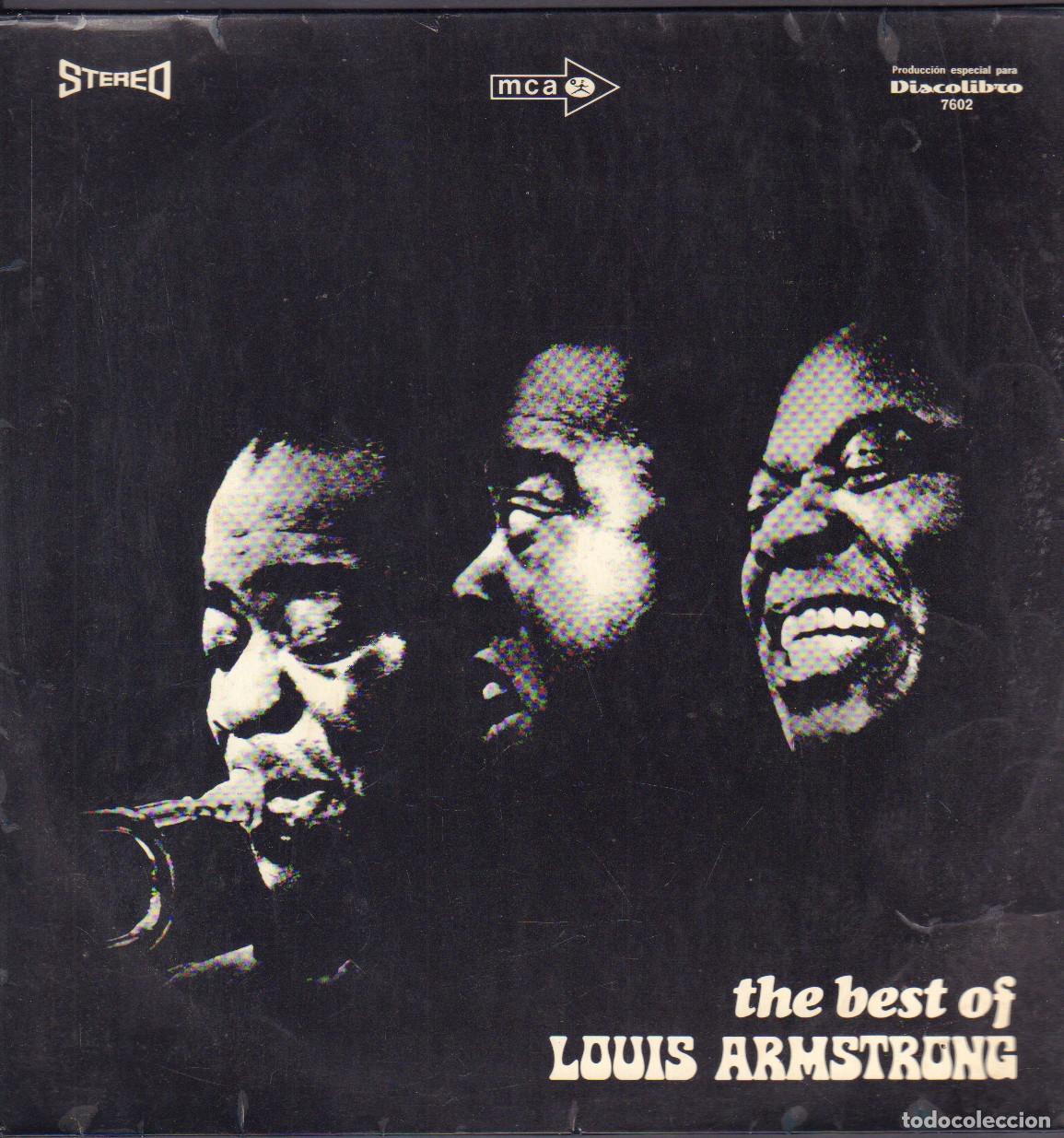 Discos de vinilo: THE BEST OF LOUIS ARMSTRONG - I LOVE JAZZ, HELLO DOLLY, MOON RIVER.../ LP MCA 1971 RF-27009