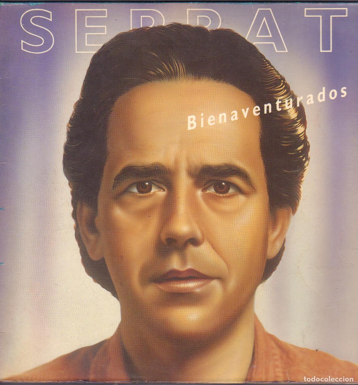 Discos de vinilo: SERRAT - BIENAVENTURADOS / LLEGAR A VIEJO, NO ME IMPORTA.../ LP ARIOLA 1987. ENCARTE RF-27014