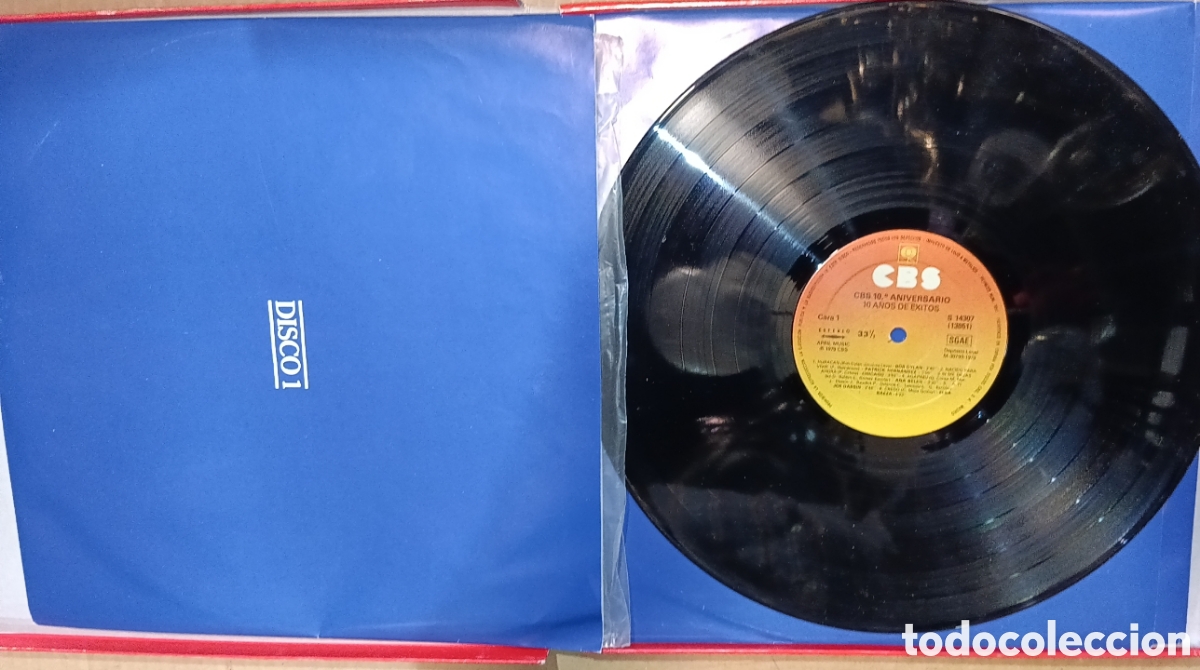 Discos de vinilo: CBS ANIVERSARIO 10 A&Ntilde;OS DE &Eacute;XITOS 3 DISCOS - Foto 4