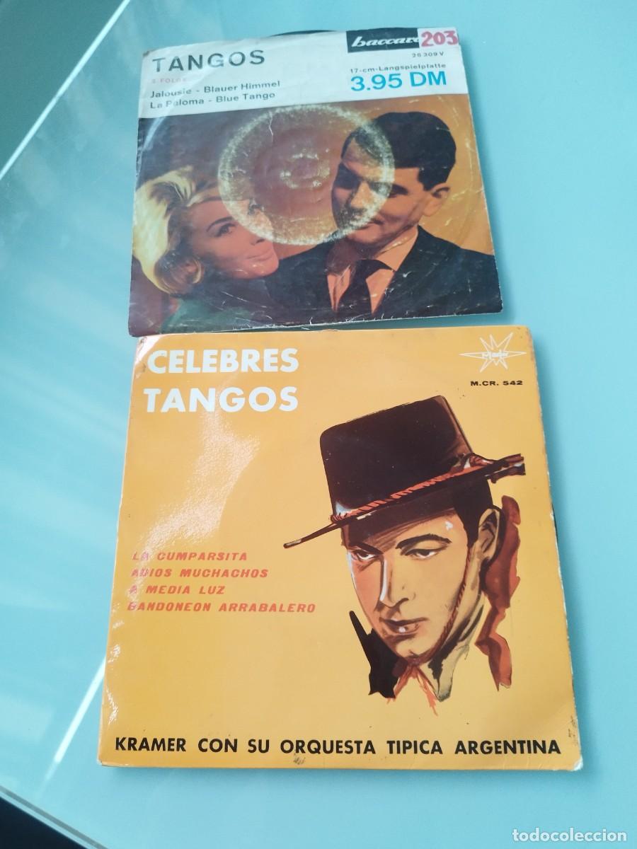 Discos de vinilo: Lote 2 Vinilos EP 7&rdquo; Tangos Vintage (1960s) &ndash; Kramer / Baccara.