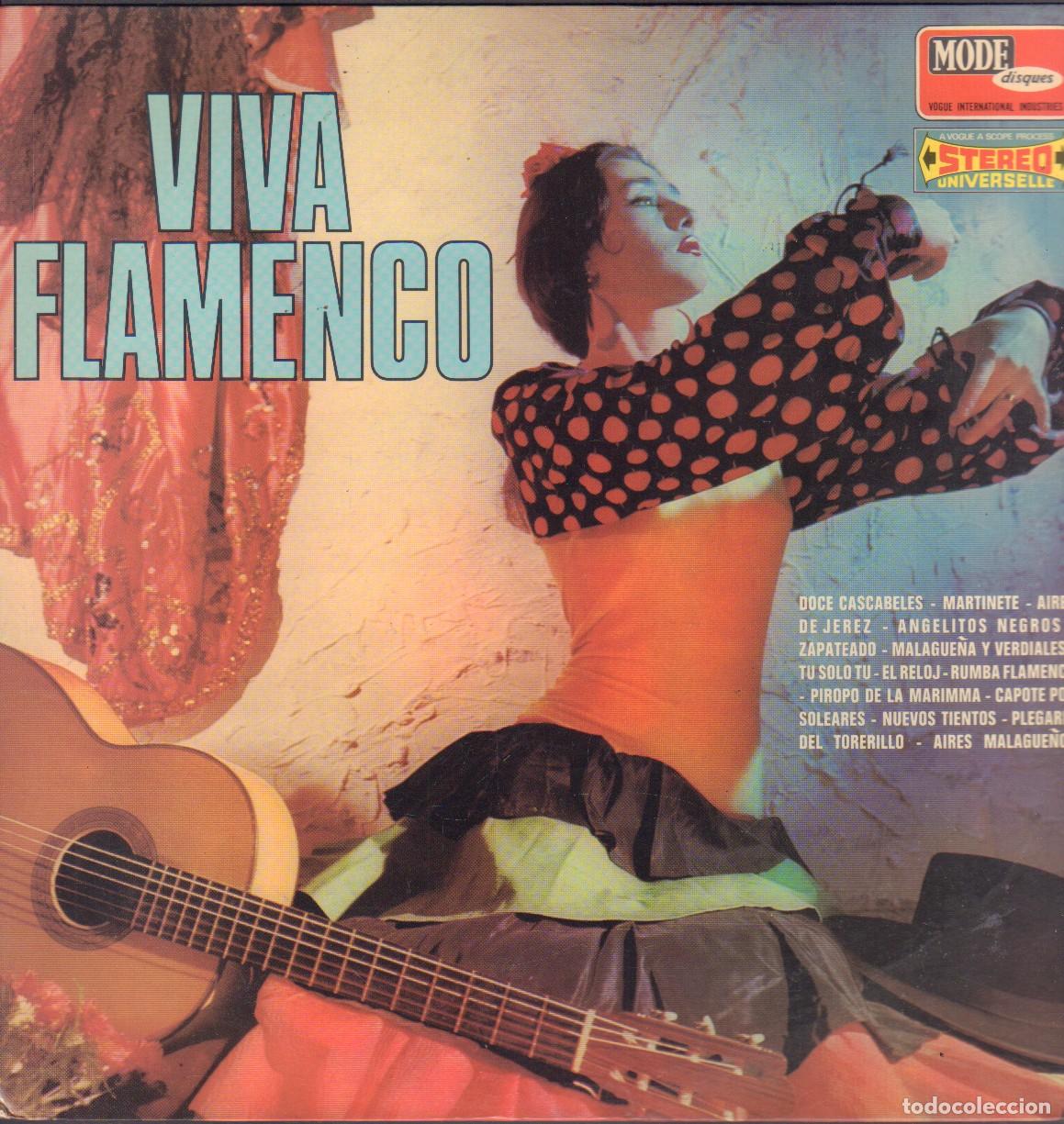 Discos de vinilo: VIVA FLAMENCO - DOCE CASCABELES, MARTINETE, AIRES DE JEREZ, ZAPATEADO.../ LP MODE RF-27024