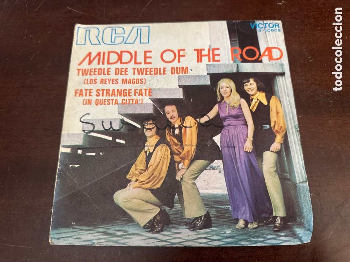 Discos de vinilo: MIDDLE OF THE ROAD -SINGLE VINILO 7''- TWEEDLE DEE TWEEDLE DUM / FATE STRANGE FATE