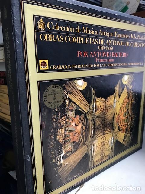 Discos de vinilo: COLECCI&Oacute;N DE M&Uacute;SICA ANTIGUA ESPA&Ntilde;OLA / VOLS. 24 AL 31. OBRAS COMPLETAS DE ANTONIO DE CABEZON.
