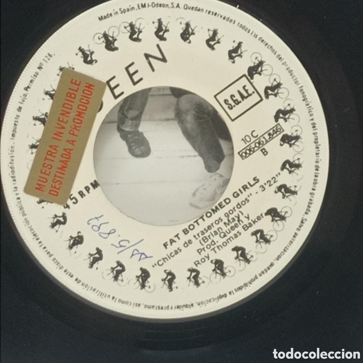 Discos de vinilo: QUEEN, BICYCLE RACE (EMI 1978) - Foto 3