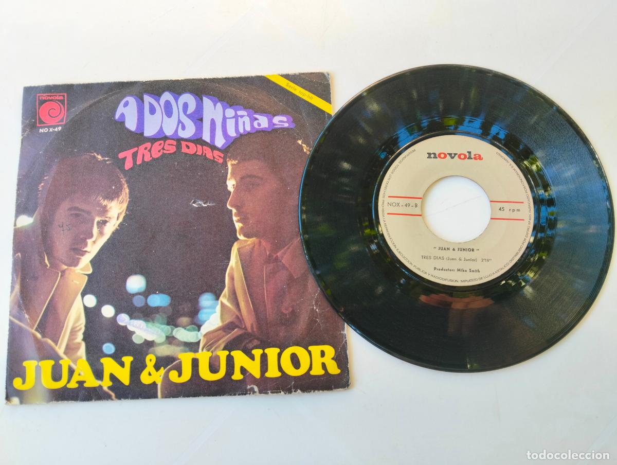 Discos de vinilo: JUAN & JUNIOR, A DOS NI&Ntilde;AS, EDITA NOVOLA, A&Ntilde;O 1967
