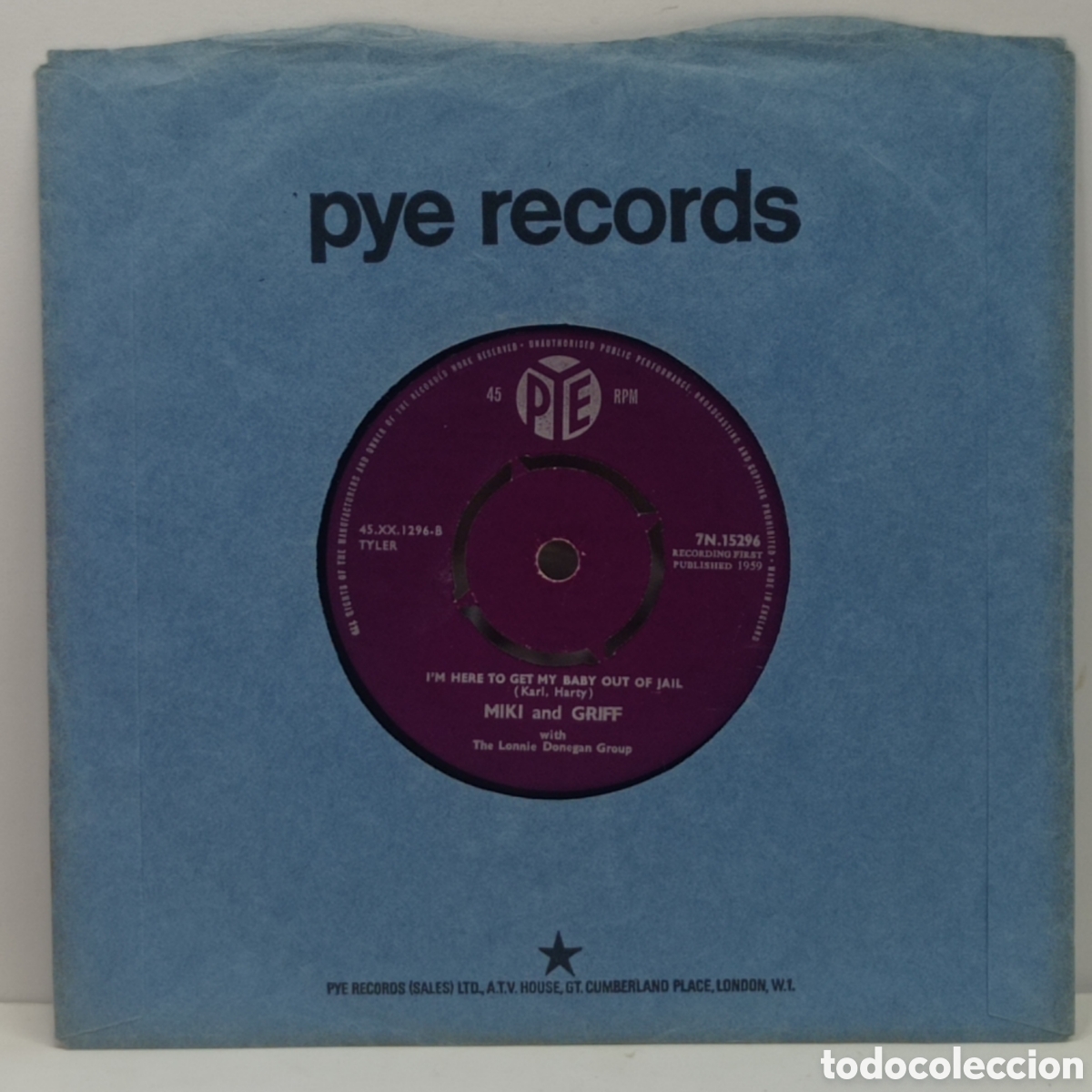 Discos de vinilo: MIKI & GRIFT, ROCKIN ALONE (PYE UK) - Foto 2