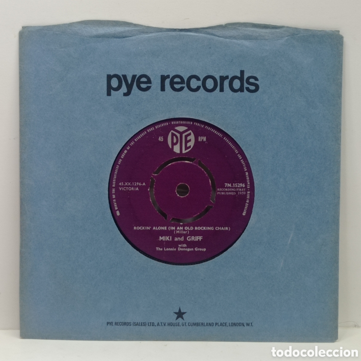 Discos de vinilo: MIKI & GRIFT, ROCKIN' ALONE (PYE UK)