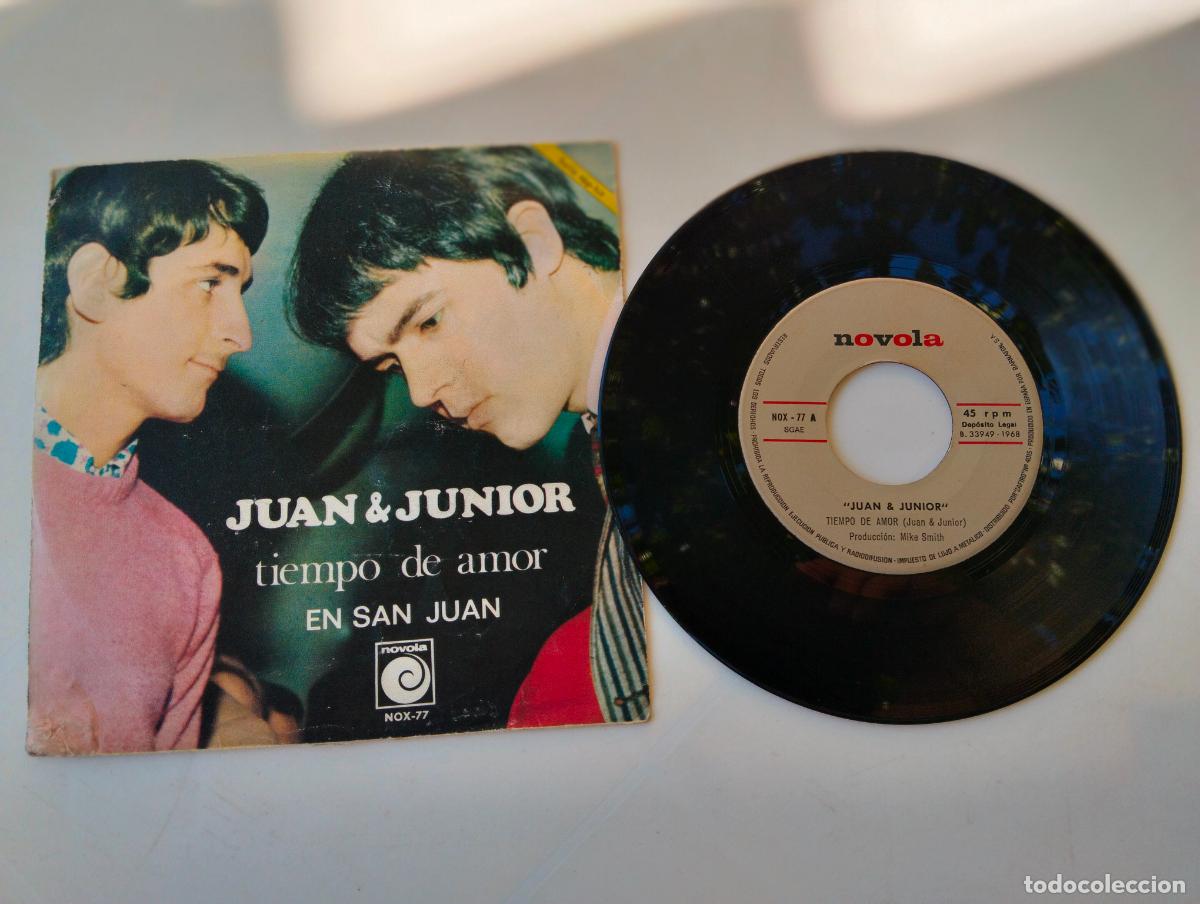 Discos de vinilo: JUAN & JUNIOR, TIEMPO DE AMOR, EDITA NOVOLA, A&Ntilde;O 1968