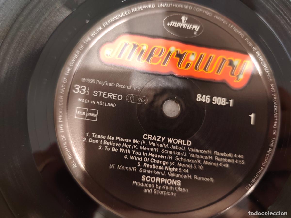 Discos de vinilo: Scorpions &ndash; Crazy World- (1980) LP disco vinilo - Foto 3