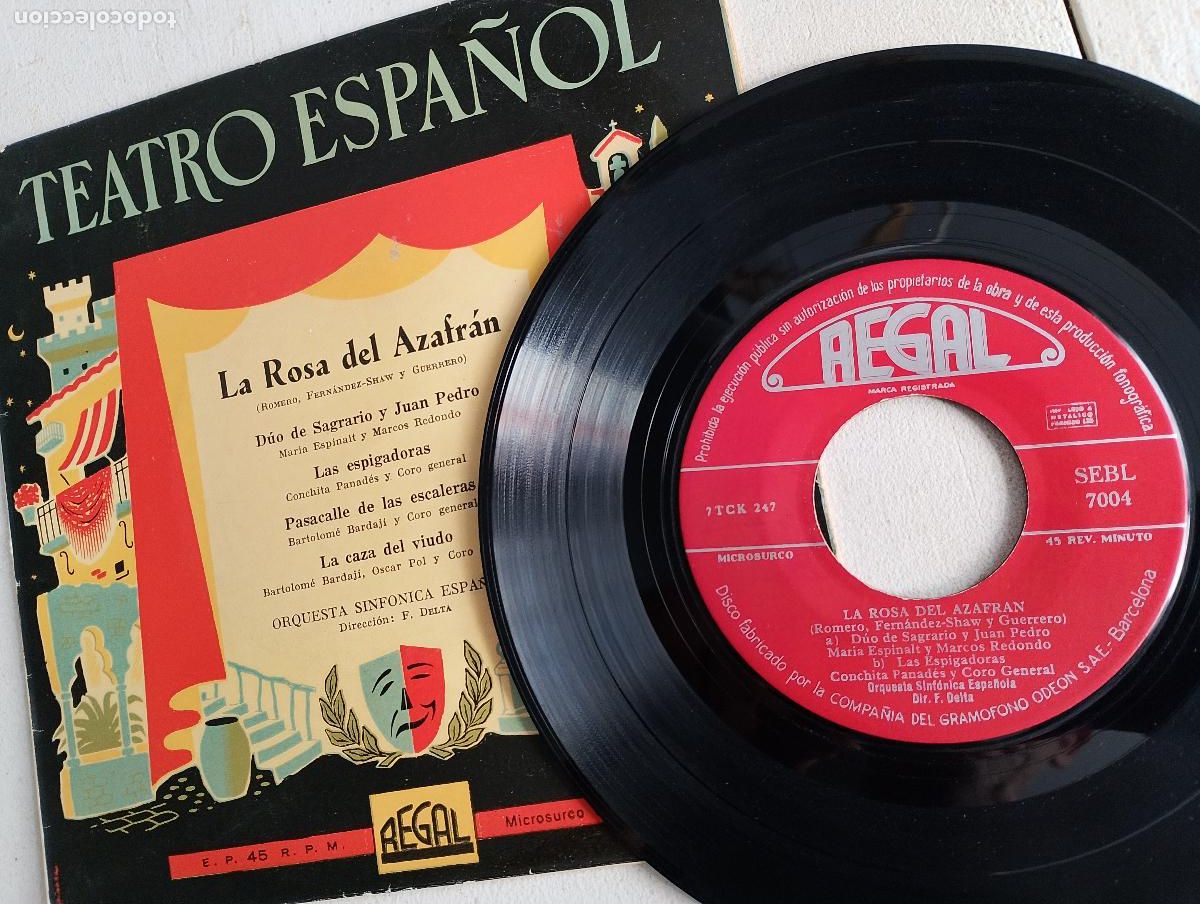 Discos de vinilo: La Rosa Del Azafr&aacute;n,1958, - Foto 5