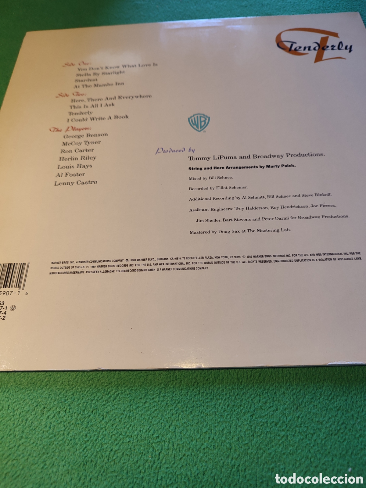 Discos de vinilo: George Benson - Tenderly edicion 1989 - Foto 4