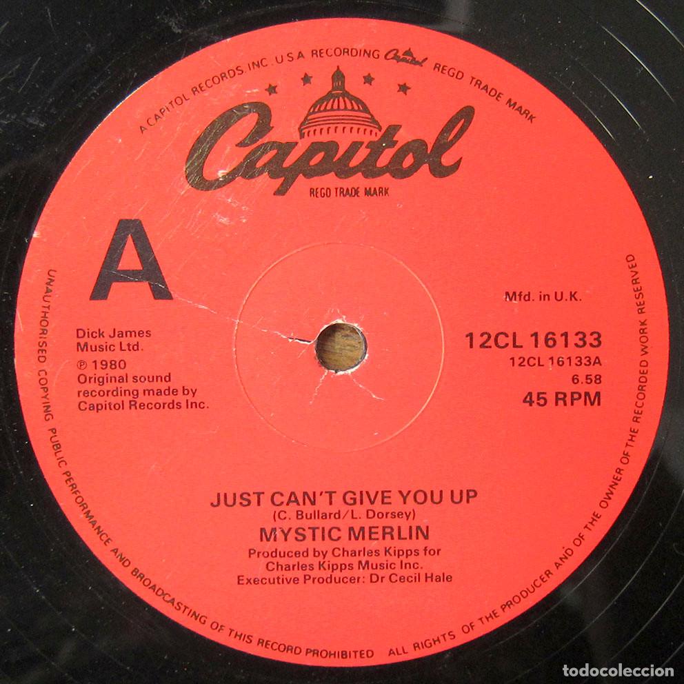Discos de vinilo: MYSTIC MERLIN - JUST CAN'T GIVE YOU UP / BURNED TO LEARN / GOT TO MAKE THE BEST - 1980 -