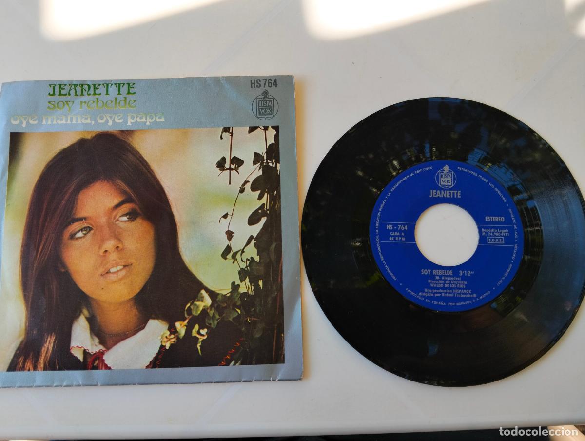 Discos de vinilo: JEANETTE, SOY REBELDE, EDITA HISPAVOX, A&Ntilde;O 1971