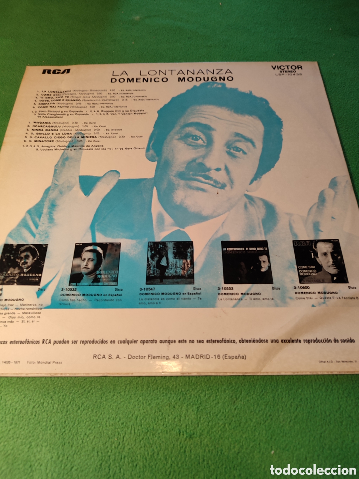 Discos de vinilo: Domenico Modugno - La lontananza Promocional - Foto 2