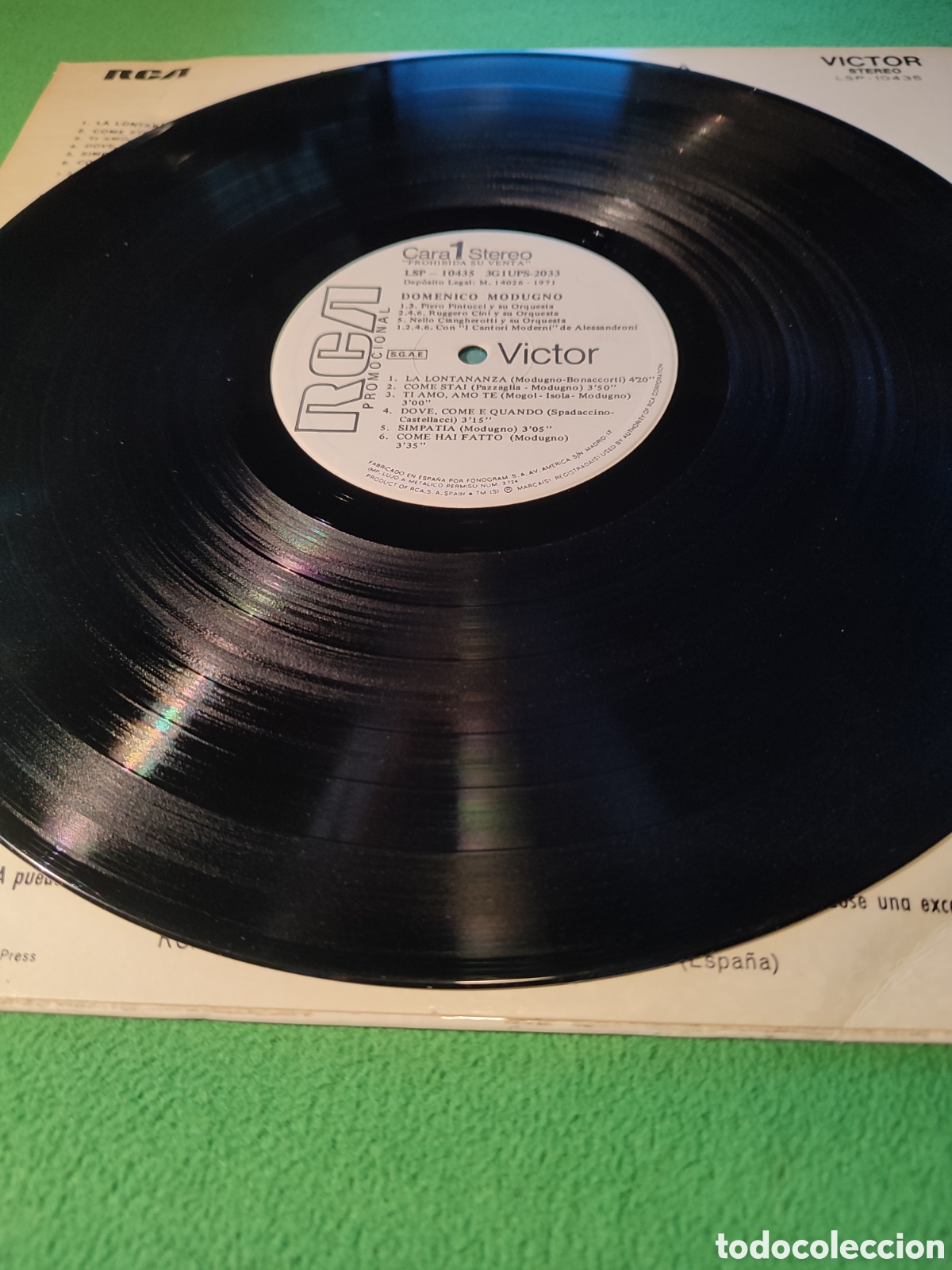 Discos de vinilo: Domenico Modugno - La lontananza Promocional - Foto 3
