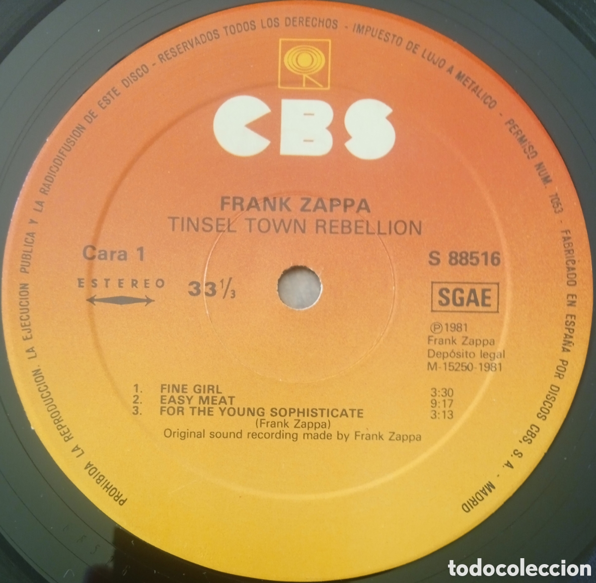 Discos de vinilo: Disco de vinilo Frank Zappa - Foto 4