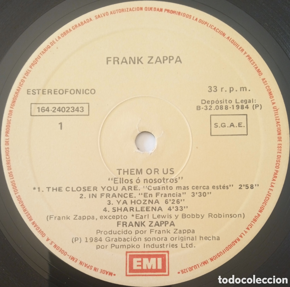 Discos de vinilo: Disco de vinilo Frank Zappa - Foto 4