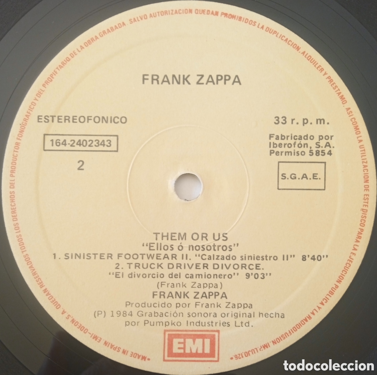 Discos de vinilo: Disco de vinilo Frank Zappa - Foto 5