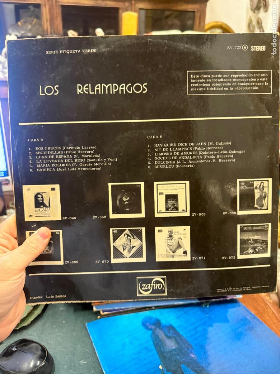 Discos de vinilo: LP LOS RELAMPAGOS - DOS CRUCES - Foto 2