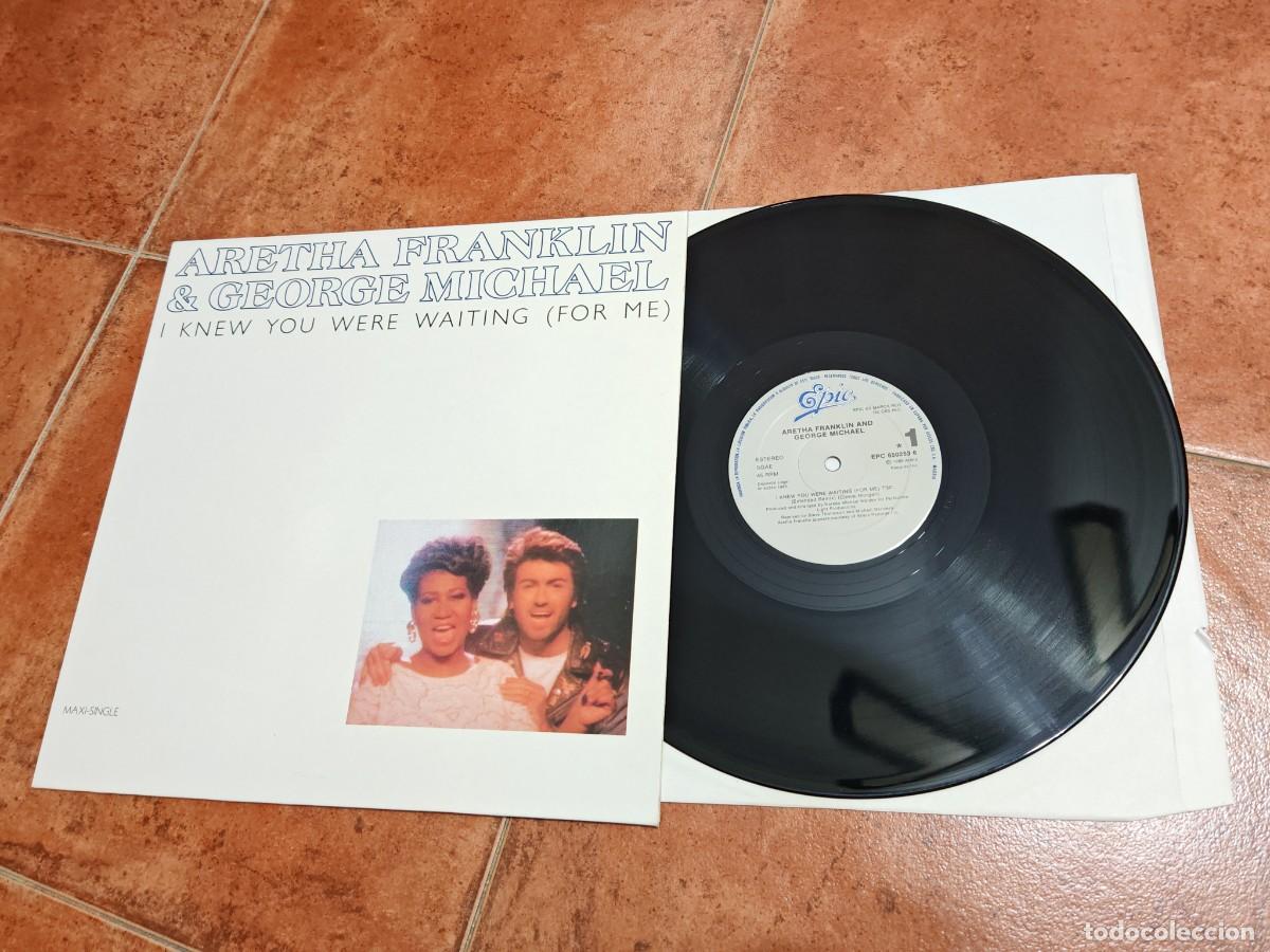 Discos de vinilo: ARETHA FRANKLIN & GEORGE MICHAEL I Knew you were waiting (for me) MAXI SINGLE VINILO 1986 ESPA&Ntilde;A