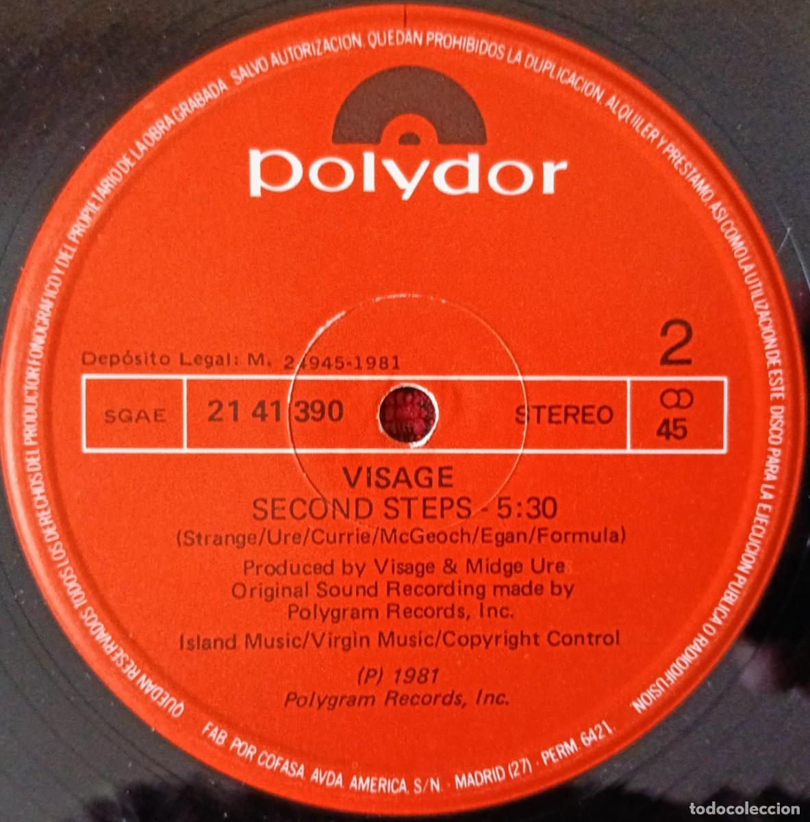 Discos de vinilo: VISAGE ** Visage (Dance Mix) ** MAXI SINGLE VINILO 1981 - Foto 4