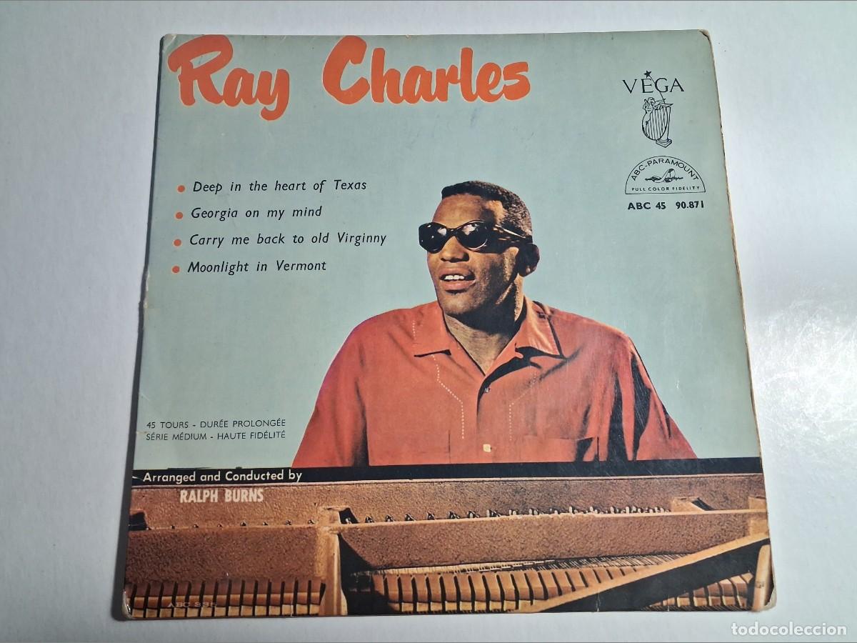 Discos de vinilo: single ray charles. deep in the heart of texas. giorgia +2 temas. vega france. nunca tc buen estado