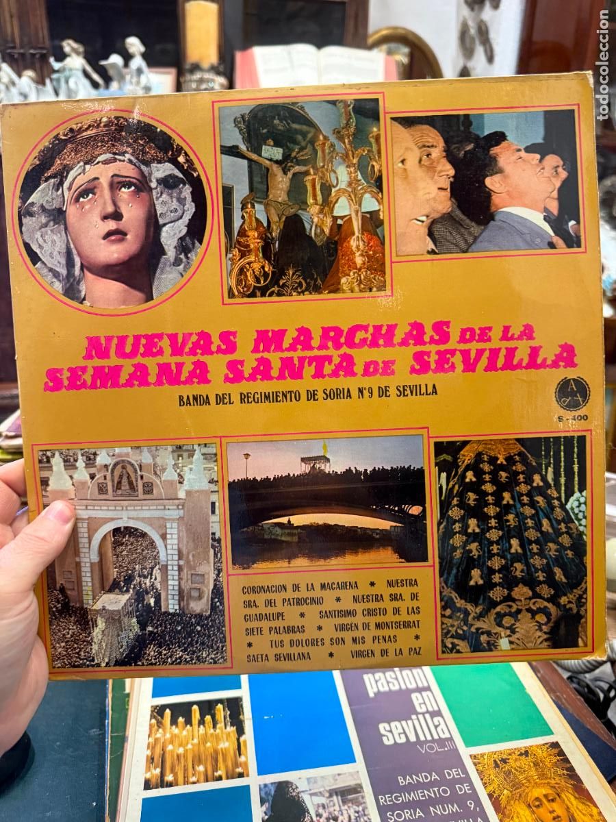 Discos de vinilo: LP NUEVAS MARCHAS DE LA SEMANA SANTA DE SEVILLA - BANDA DE SORIA 9