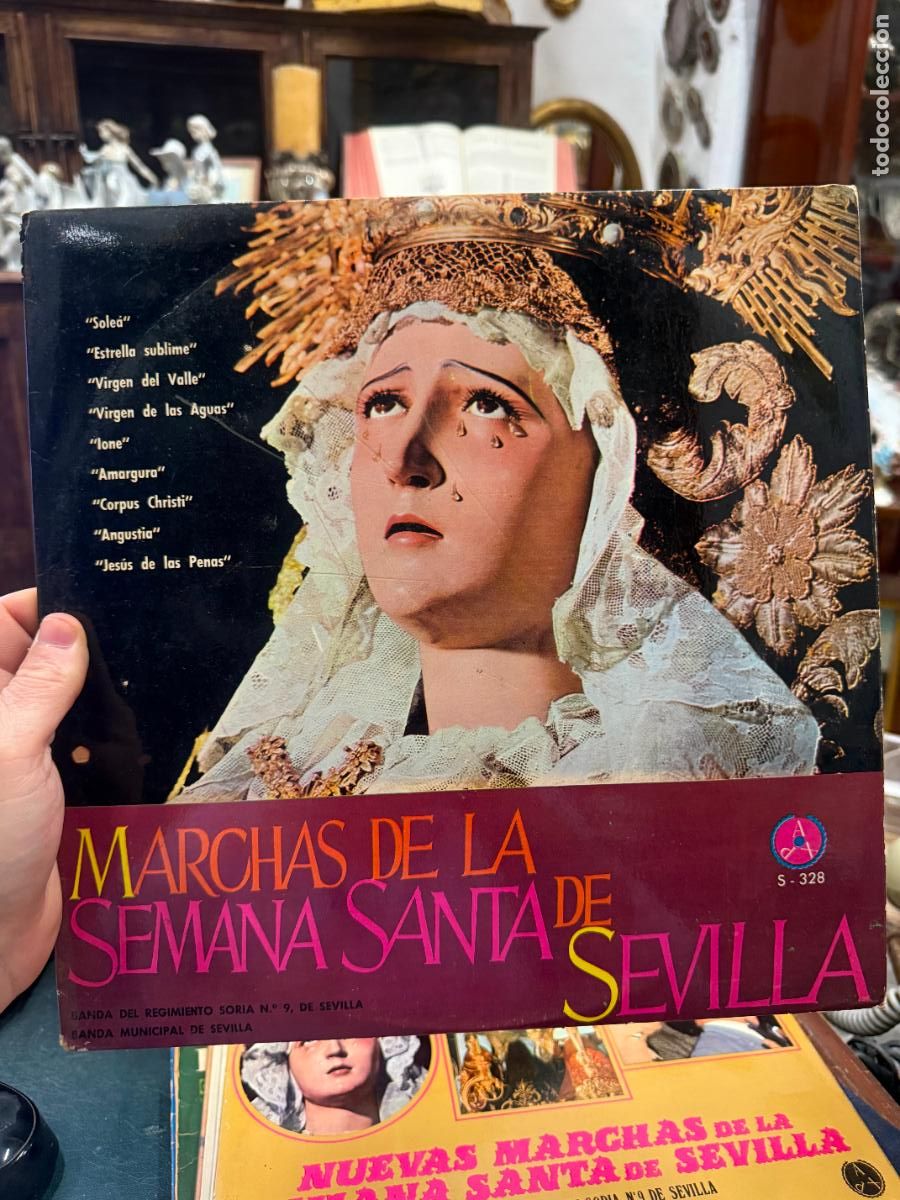 Discos de vinilo: LP MARCHAS DE LA SEMANA SANTA DE SEVILLA - BANDA DE SORIA 9