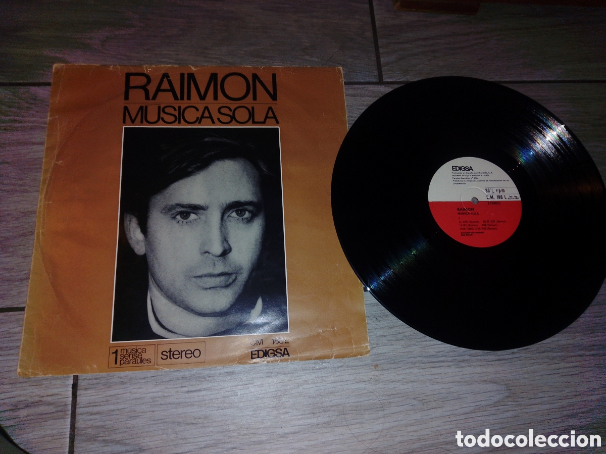 Discos de vinilo: RAIMON - M&Uacute;SICA SOLA - SPAIN - EDIGSA - L -