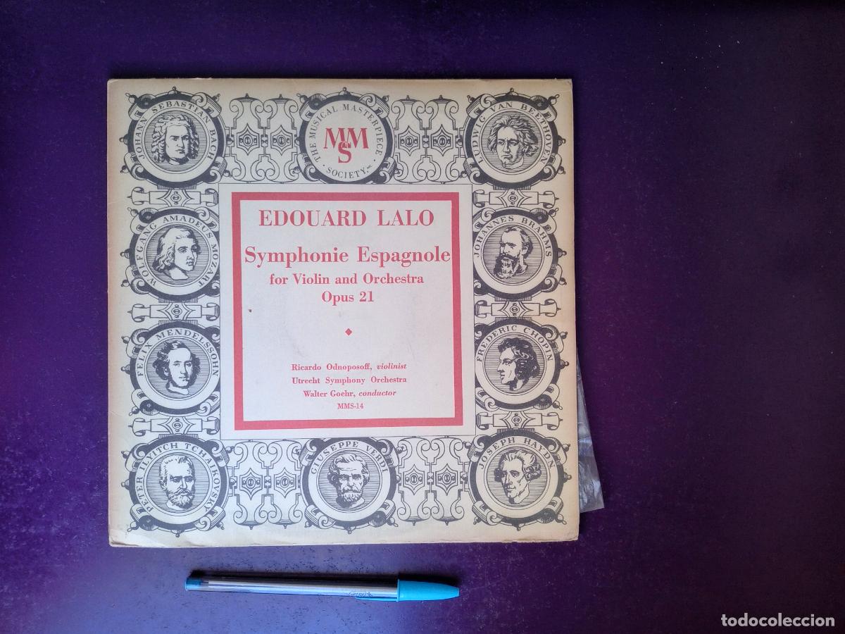 Discos de vinilo: Edouard Lalo - SINFONIA ESPA&Ntilde;OLA PARA VIOLIN Y ORQ &ndash; Ricardo Odnoposoff - MINI LP MMS 1953 -