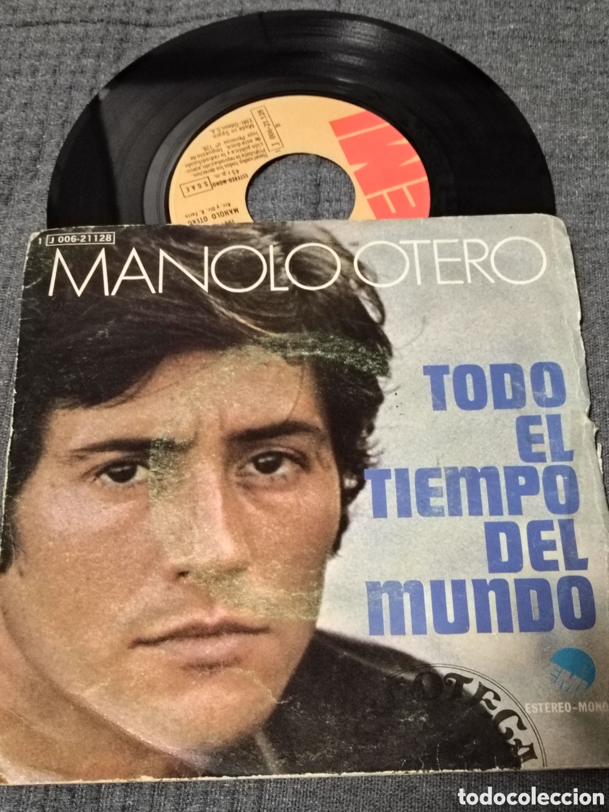 Discos de vinilo: Manolo Otero (&rdquo;Todo el tiempo del mundo / Recuerdos junto al mar&rdquo;